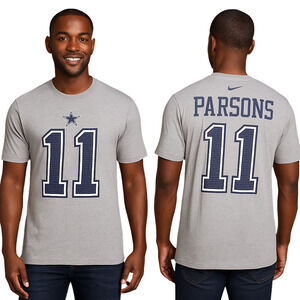 Nike Men’s Dallas Cowboys Micah Parsons #11 Gray T-Shirt Size Large New